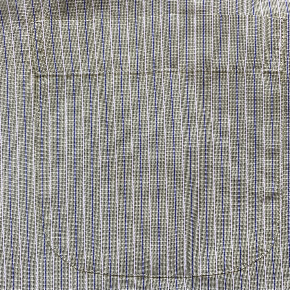 BROOKS BROTHERS Green Striped Button Up Shirt 15.5 - Picture 10 of 12